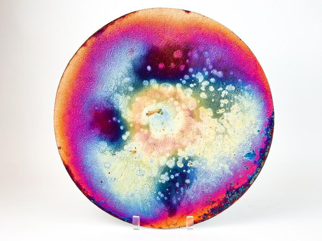 Unknown Late-Century Modern Studio Pottery Raku Charger (1 of 6)