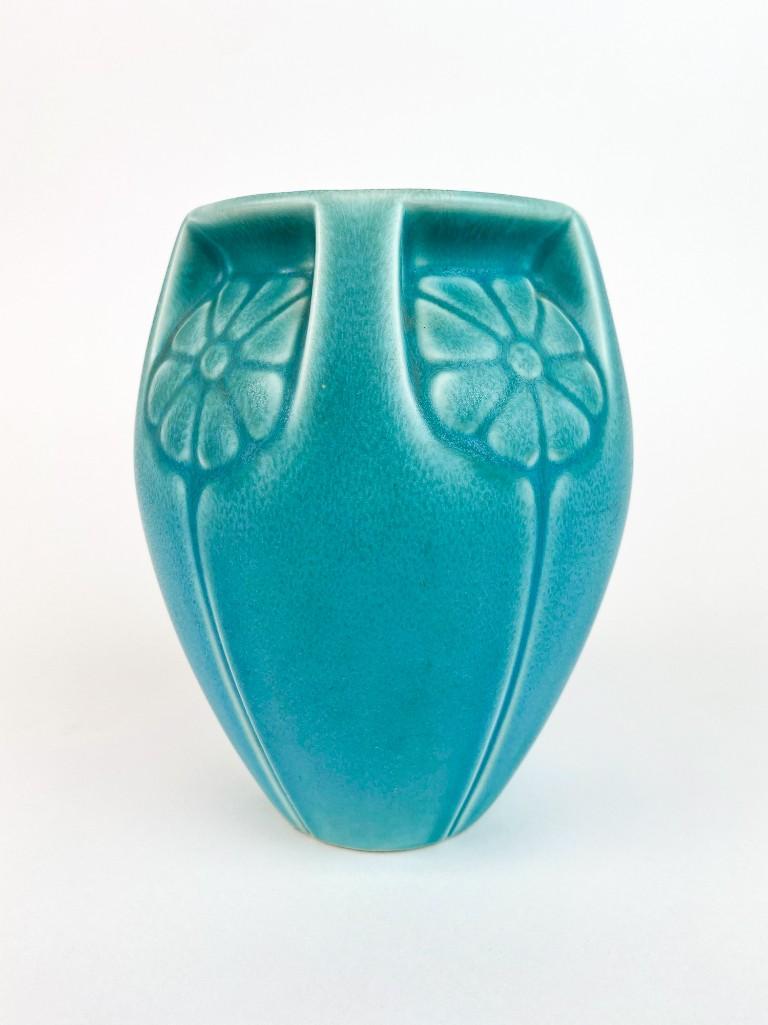 Vintage Rookwood Pottery Blue Flower Vessel (1 of 6)