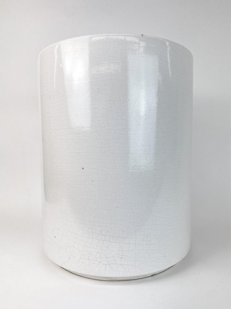 Gainey Vintage Glossy White Mid Century Planter Pot (1 of 9)