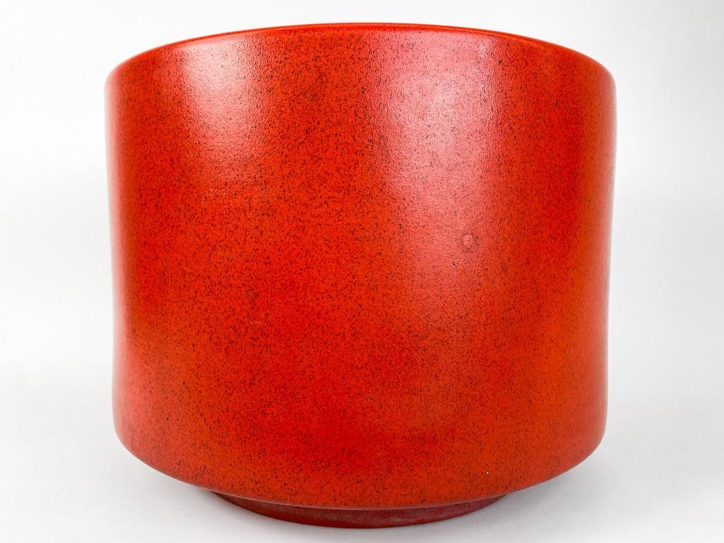 Gainey Vintage Cherry Red Speckled Mid Century Planter (1 of 9)