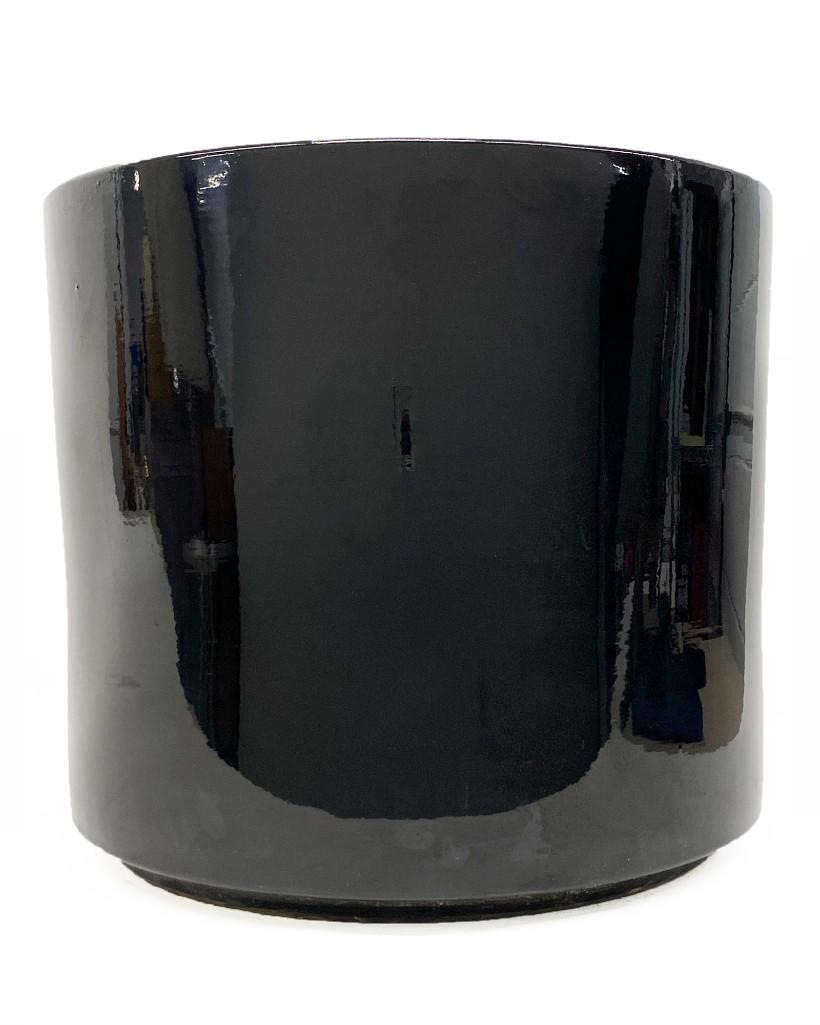 Gainey Vintage Glossy Black Mid Century Planter Pot (1 of 9)