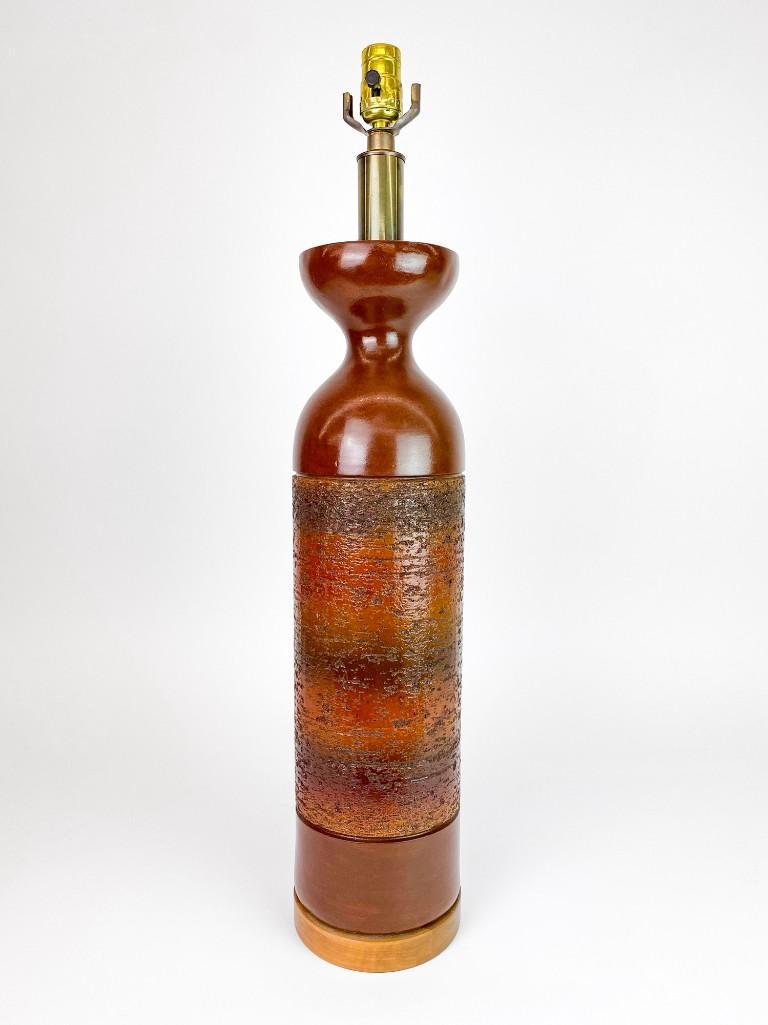 Italian Studio Pottery Mid Century Table Lamp (1 of 4)