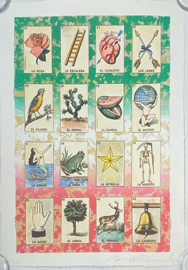 Richard Duardo (1952-2014) HPM Signed 6/12 Loteria (1 of 7)