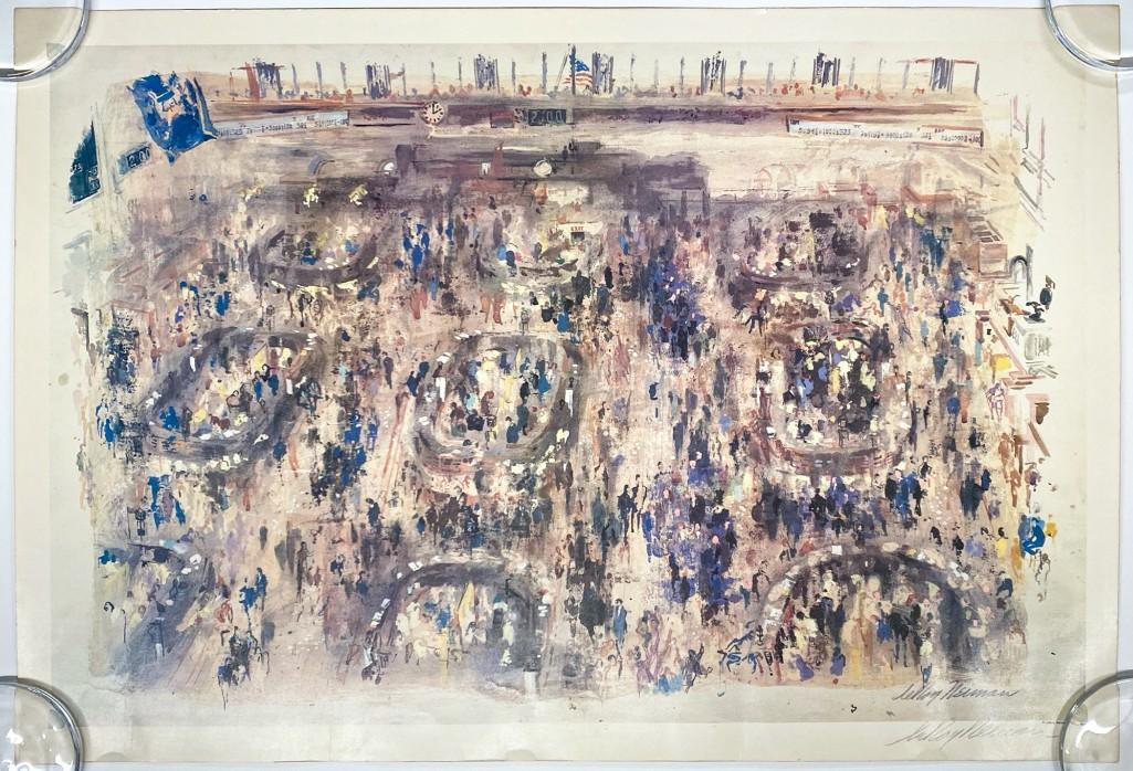 Leroy Neiman (1921-2012) Signed Serigraph Stock Market (1 of 2)