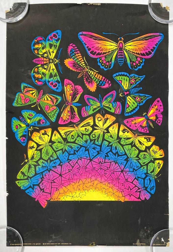 Vintage M.C. Escher Blacklight Poster 1960 (1 of 9)