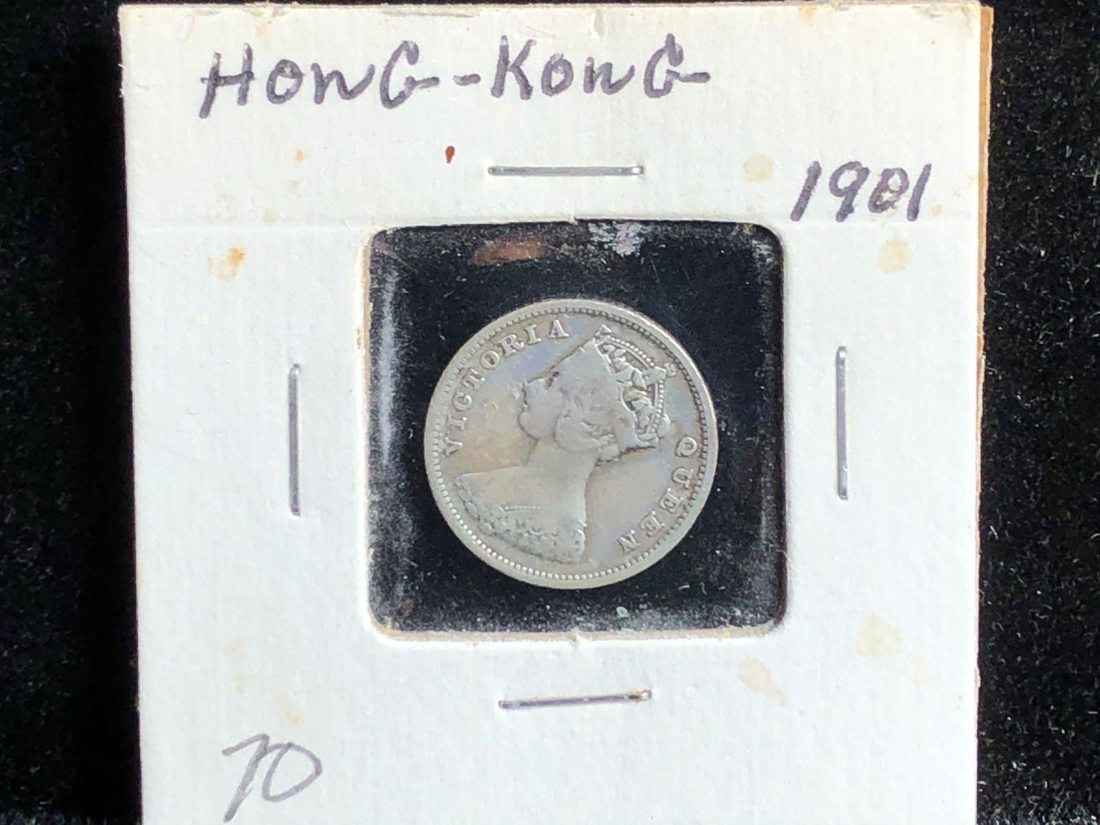 1901 Hong Kong Ten Cents Coin (1 of 2)