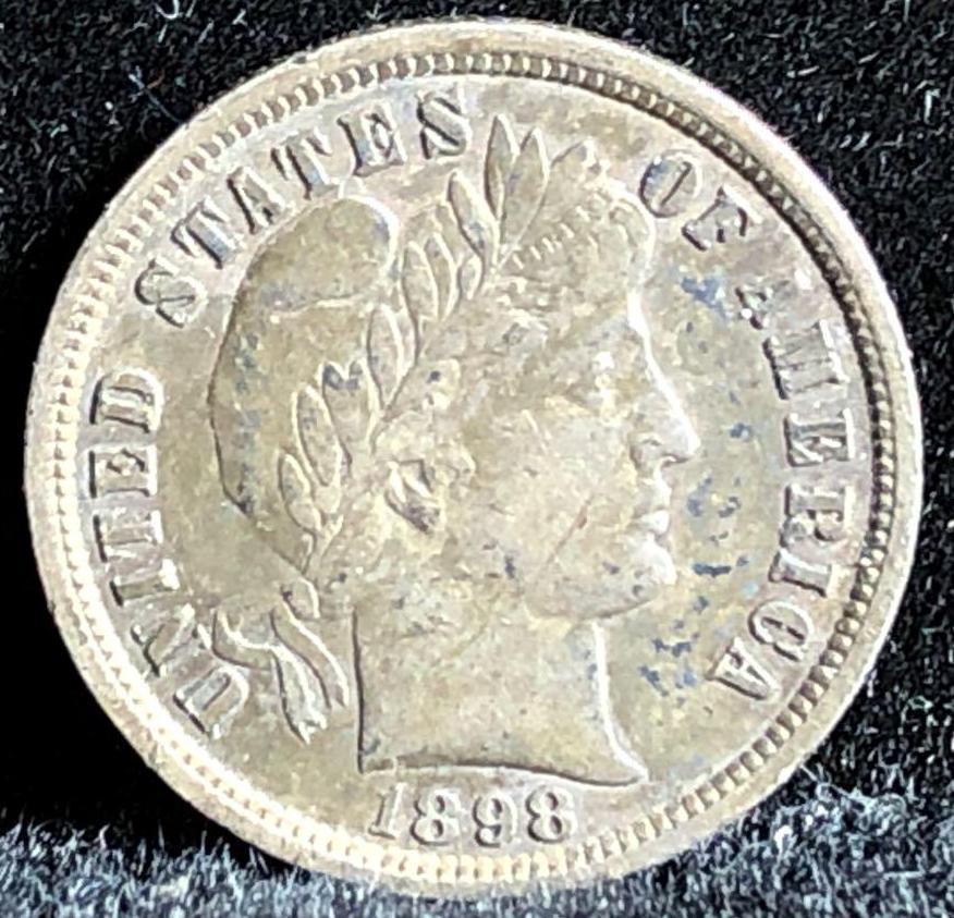 1898 Barber Dime (1 of 2)