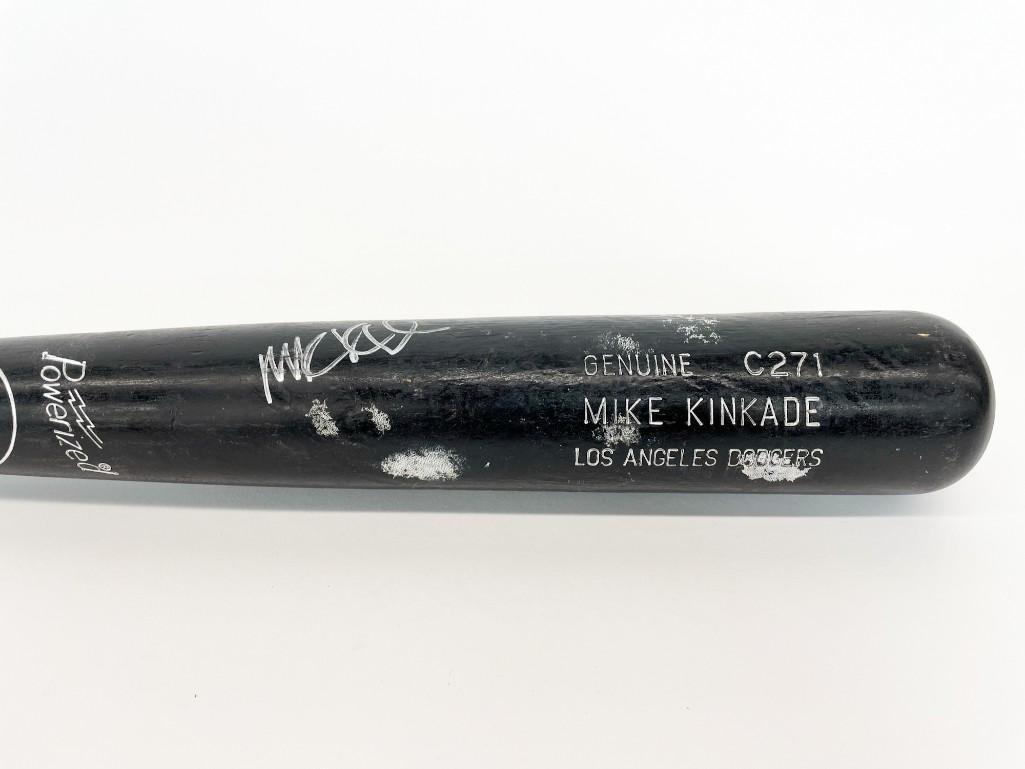 Mike Kinkade Signed Louisville Slugger Dodgers MLB Bat (1 of 10)