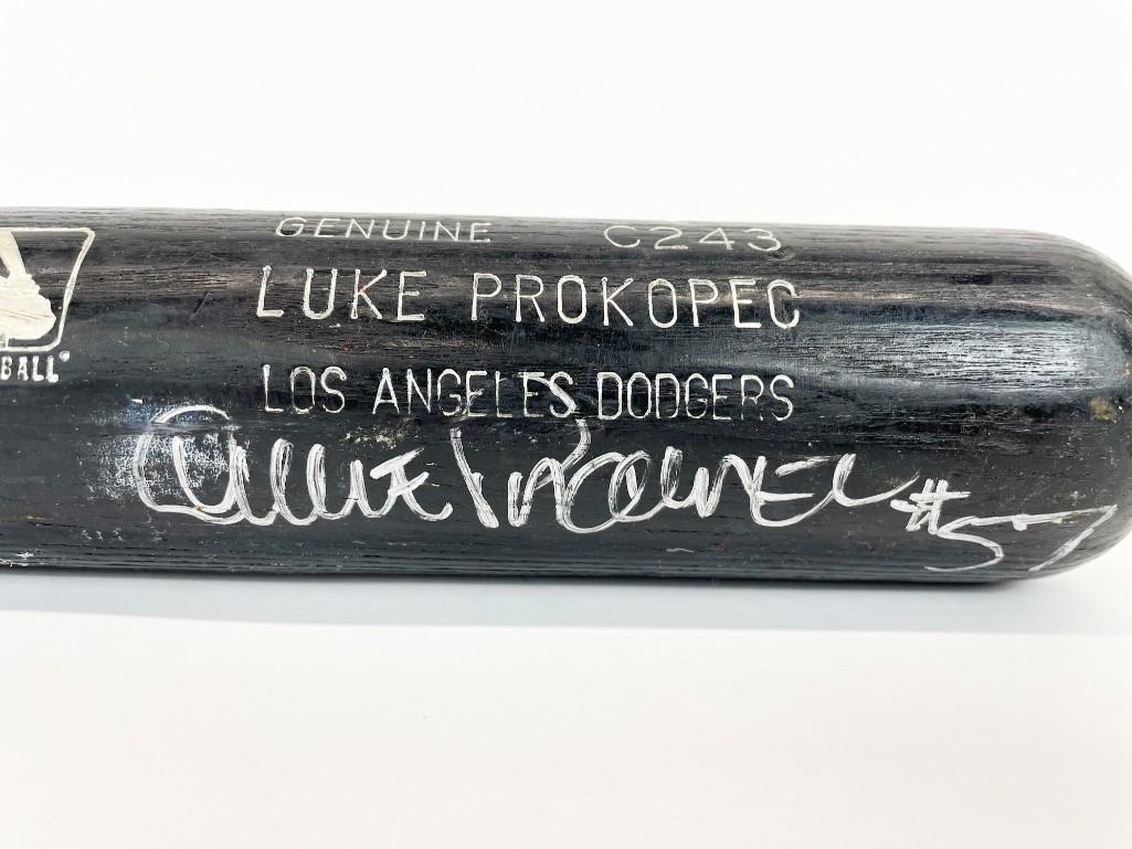 Luke Prokopec Signed Louisville Slugger Dodgers MLB Bat (1 of 6)