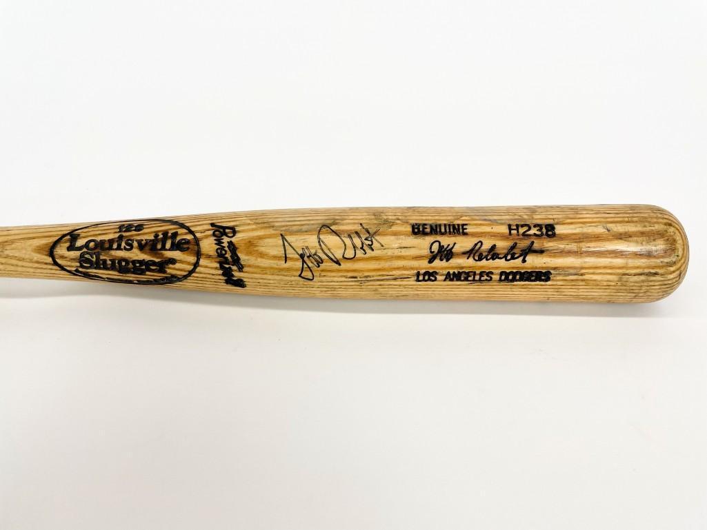 Jeff Reboulet Signed Louisville Slugger Dodgers MLB Bat (1 of 8)