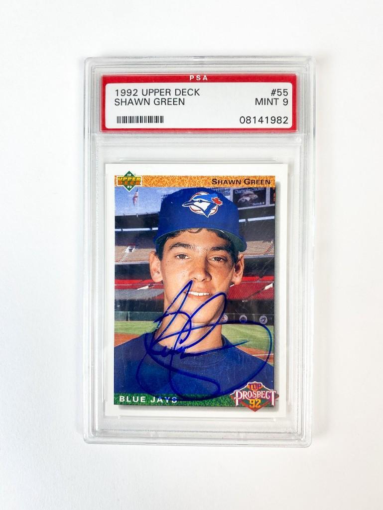 Shawn Green Signed 1992 Upper Deck Card (Mint 9) (1 of 3)
