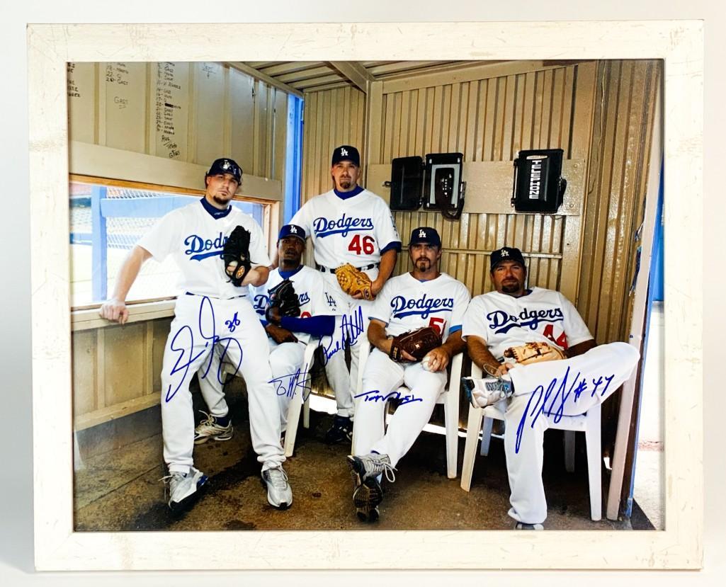 Signed LA Dodgers Photo Featuring Five Players (1 of 7)