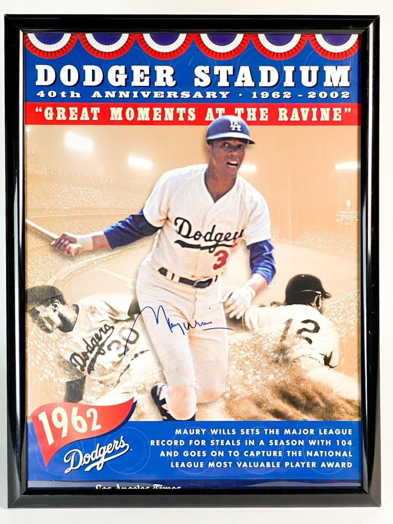 Maury Wills Signed Dodgers 40th Anniversary (1 of 3)