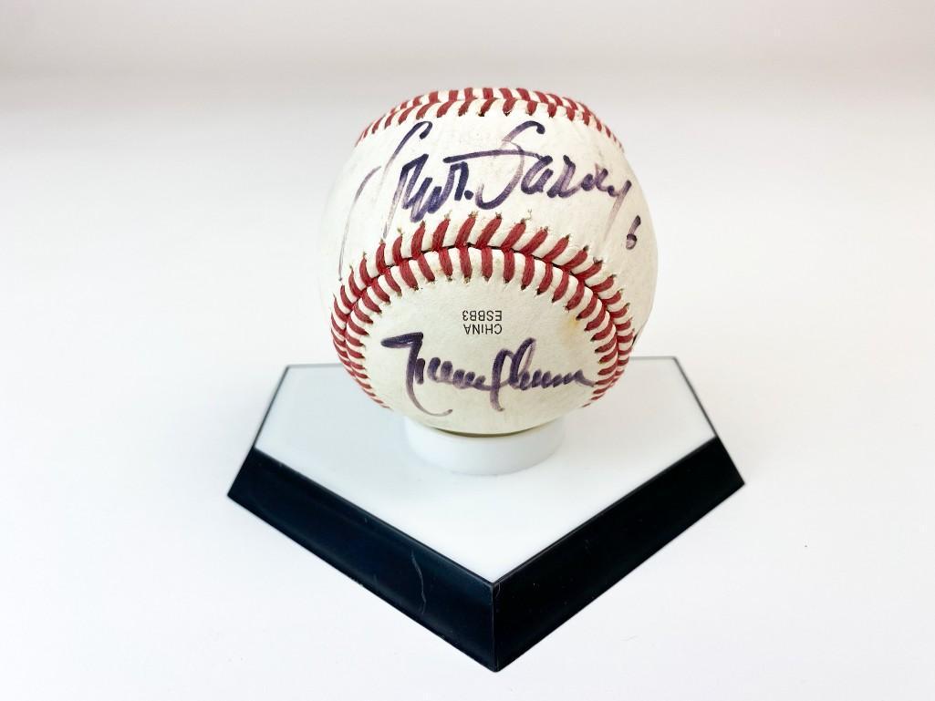 Steve Garvey Derek Jeter Signed Baseball (1 of 5)