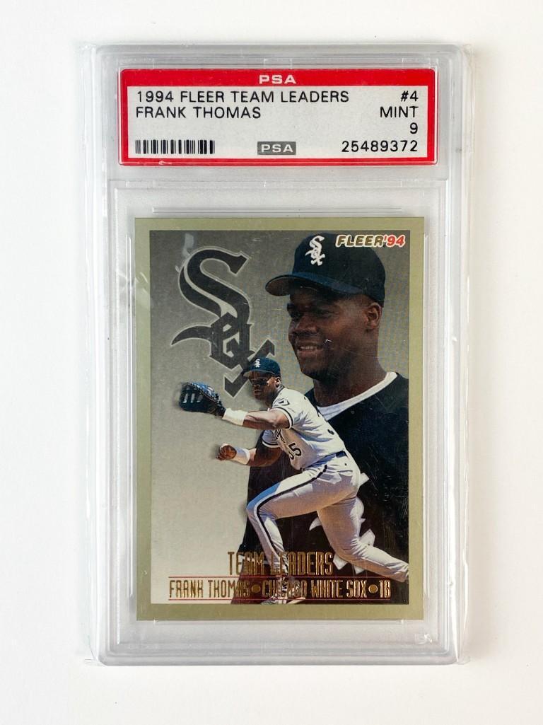 1994 Fleer Team Leaders Frank Thomas #4 PSA MINT 9 MLB (1 of 2)