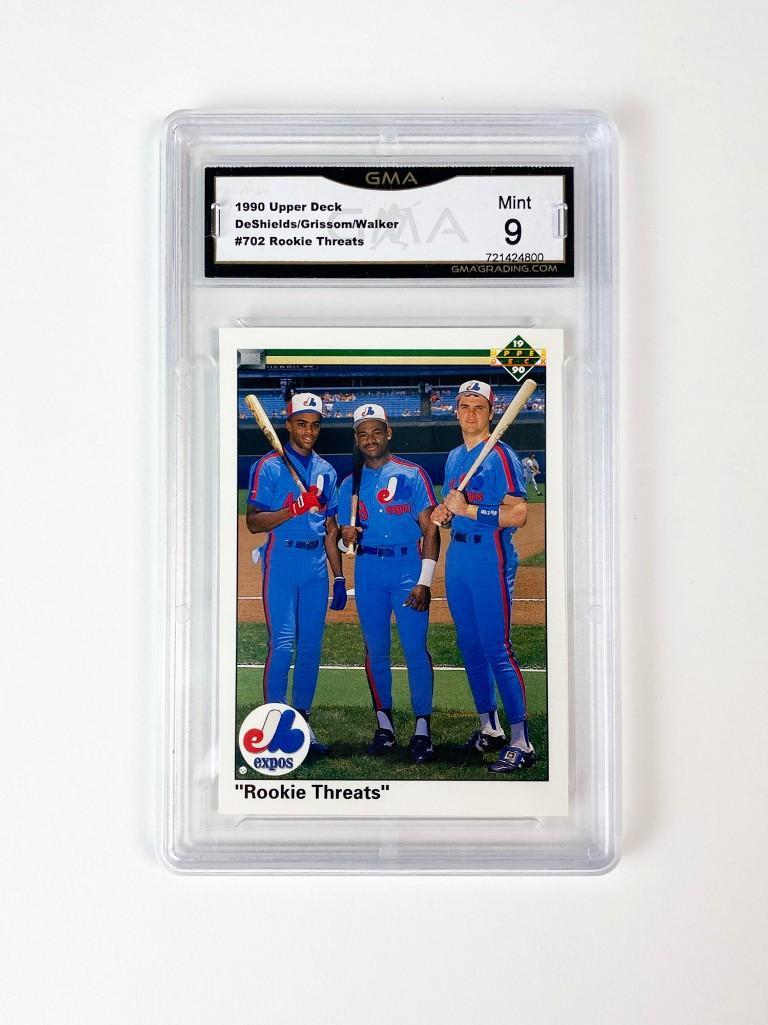 1990 Upper Deck DeShield/Grissom/Walker #702 Rookie (1 of 2)