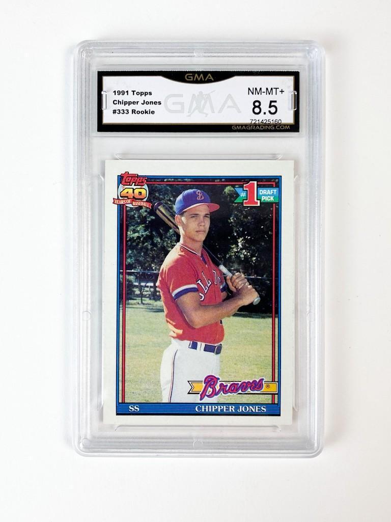 1991 Topps Chipper Jones #333 Rookie GMA 8.5 MLB Player (1 of 2)