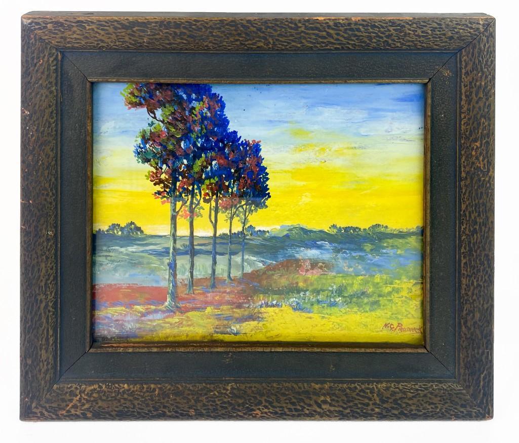 Harvey Prusheck (1887-1940) Oil on Board Landscape (1 of 3)