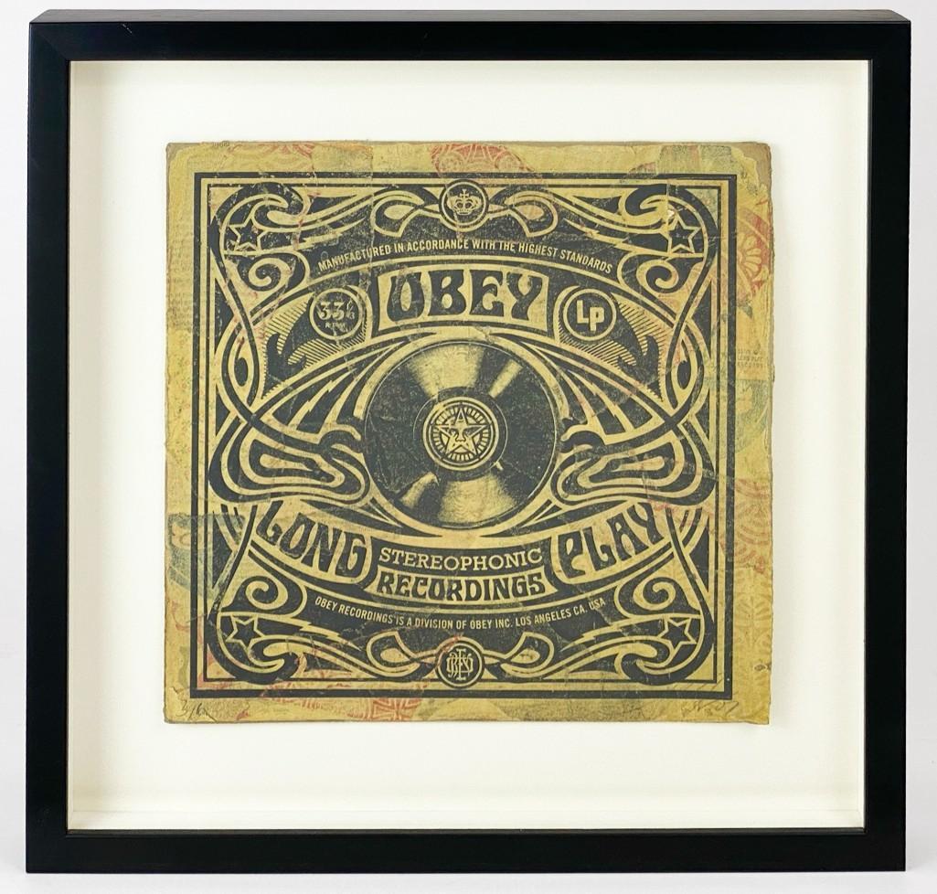 Shepard Fairey, Signed Print HPM Obey Recordings 3/6 (1 of 5)