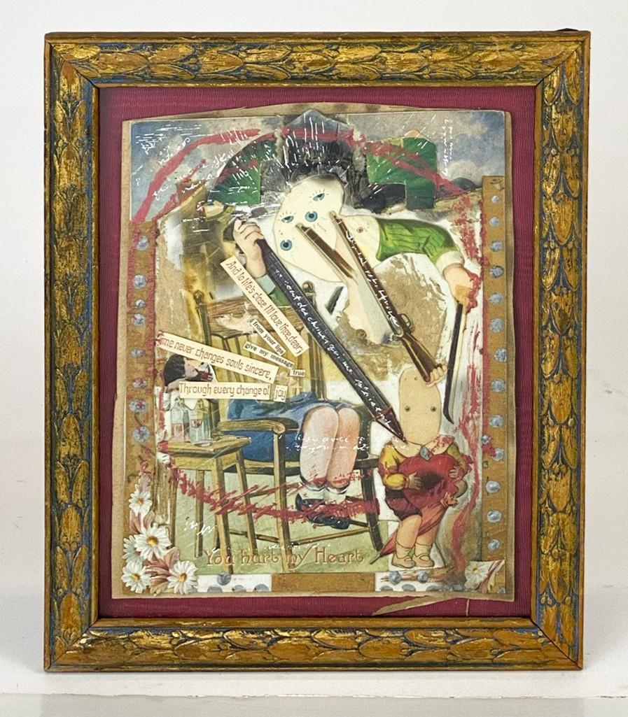 Jenny Hart (b. 1972) Mixed Media Collage Painting (1 of 4)