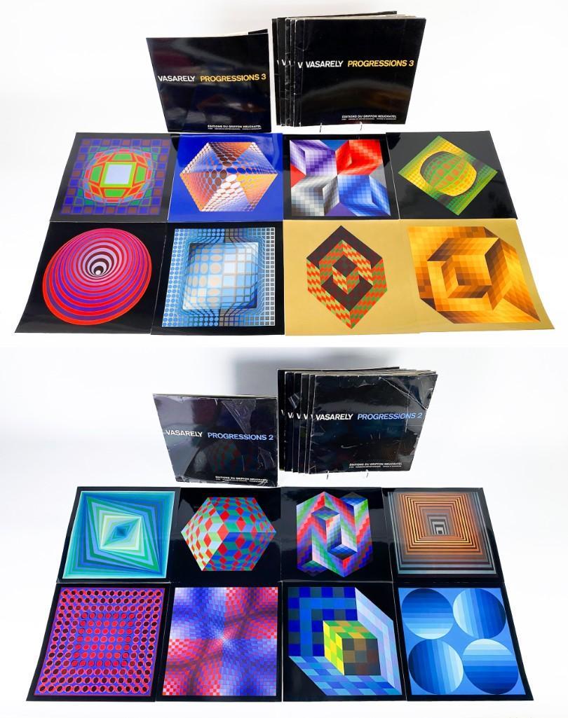 Lot of 7 Vasarely Print Folios Progressions 2 & 3 (1 of 12)