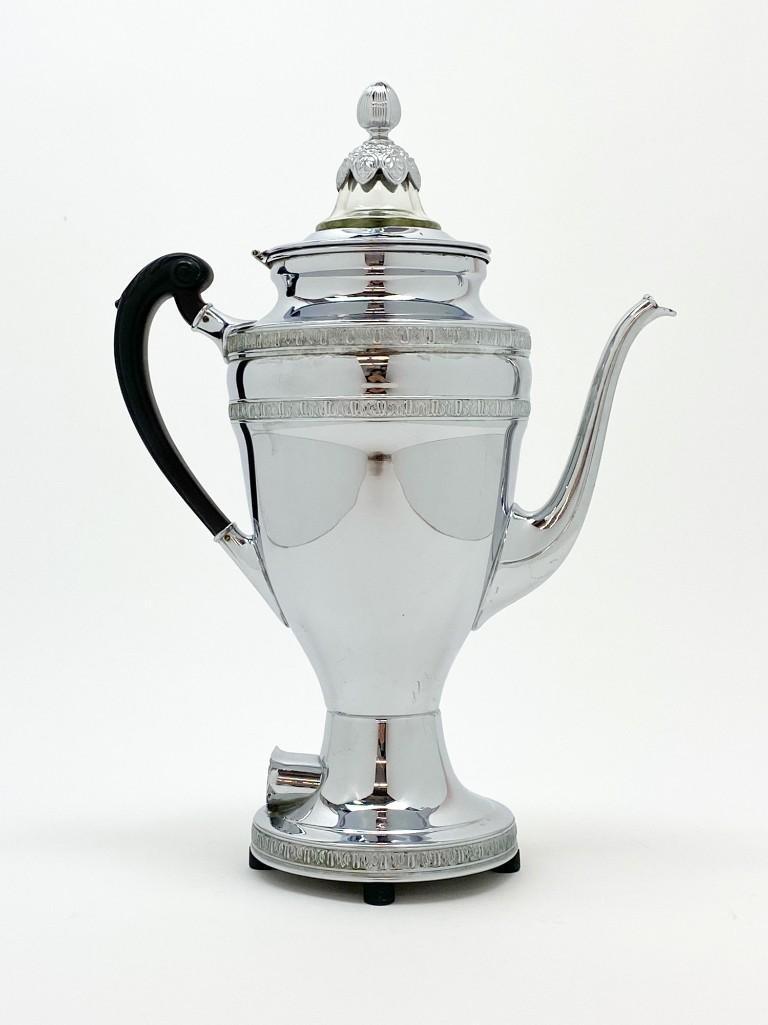 Manning Bowman Chrome Ebony 7 Cup Coffee Maker 1930s (1 of 6)