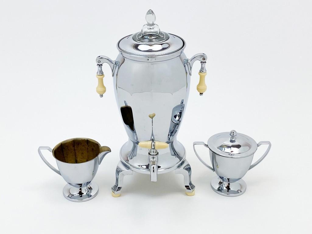 Universal Dutch Colonial Chrome 8 Cup Tea Coffee Set (1 of 6)