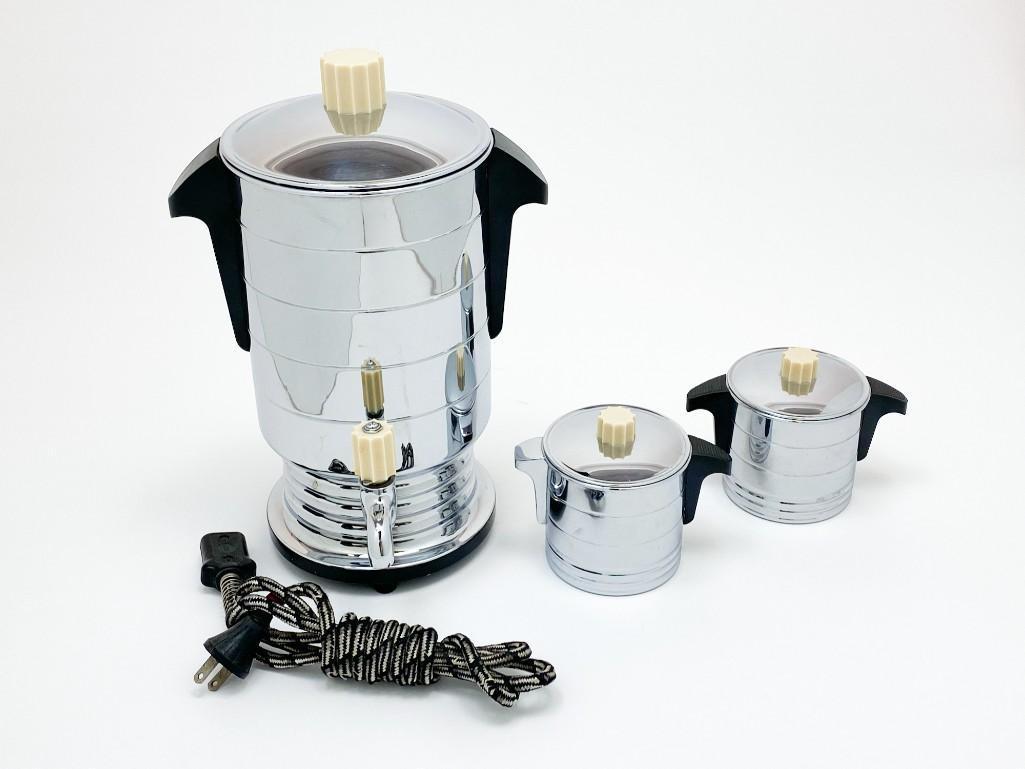 GE Hotpoint Continental Ivory Black Bakelite Coffee Pot (1 of 6)