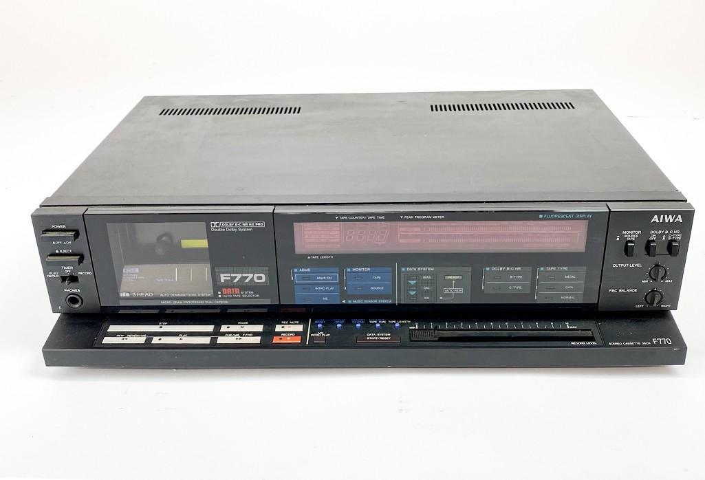 Aiwa Model F770 Stereo Cassette Deck (1 of 8)