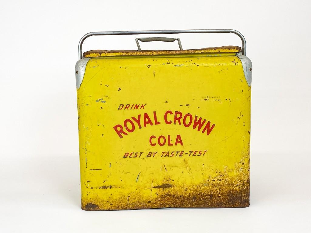 Vintage Royal Crown Cola Yellow Ice Chest Cooler