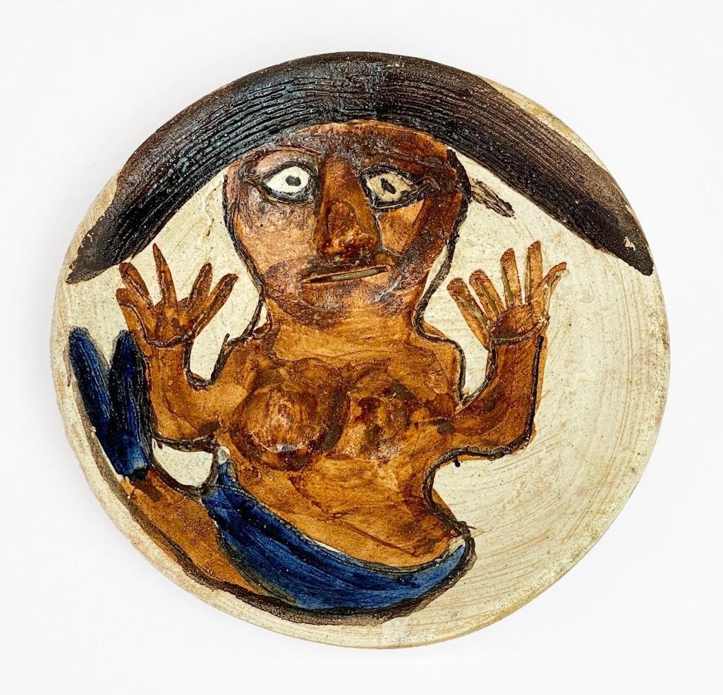 Dolores Porras Studio Pottery Mermaid Plate (1 of 6)