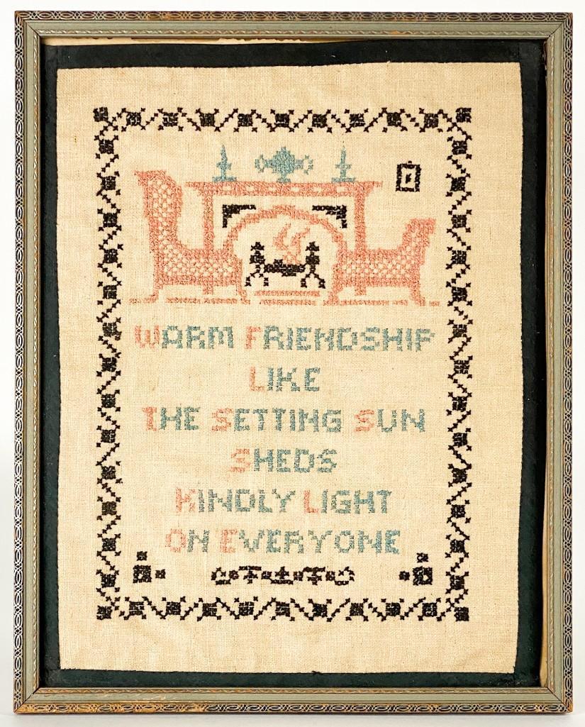 Framed Warm Friendship Needlepoint Art (1 of 5)