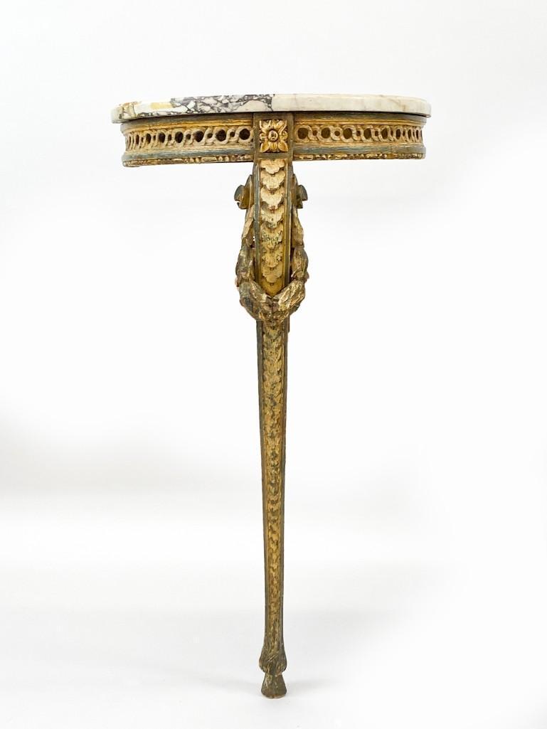 French Style Marbletop Side Table (1 of 8)