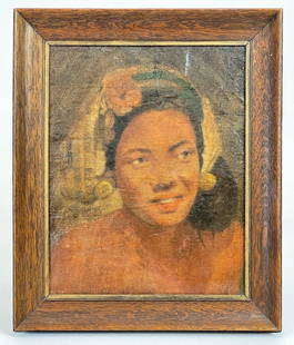 Viola Frey (1933-2004) Oil on Masonite Self-Portrait: Original Viola Frey (1933-2004) Oil on Masonite, likely a self-portrait. Approx. dimensions: frame: 17 in H x 14.25 in W; visible: 13.5 in Hx 10.75 in W. Weight: 2.7 lbs.