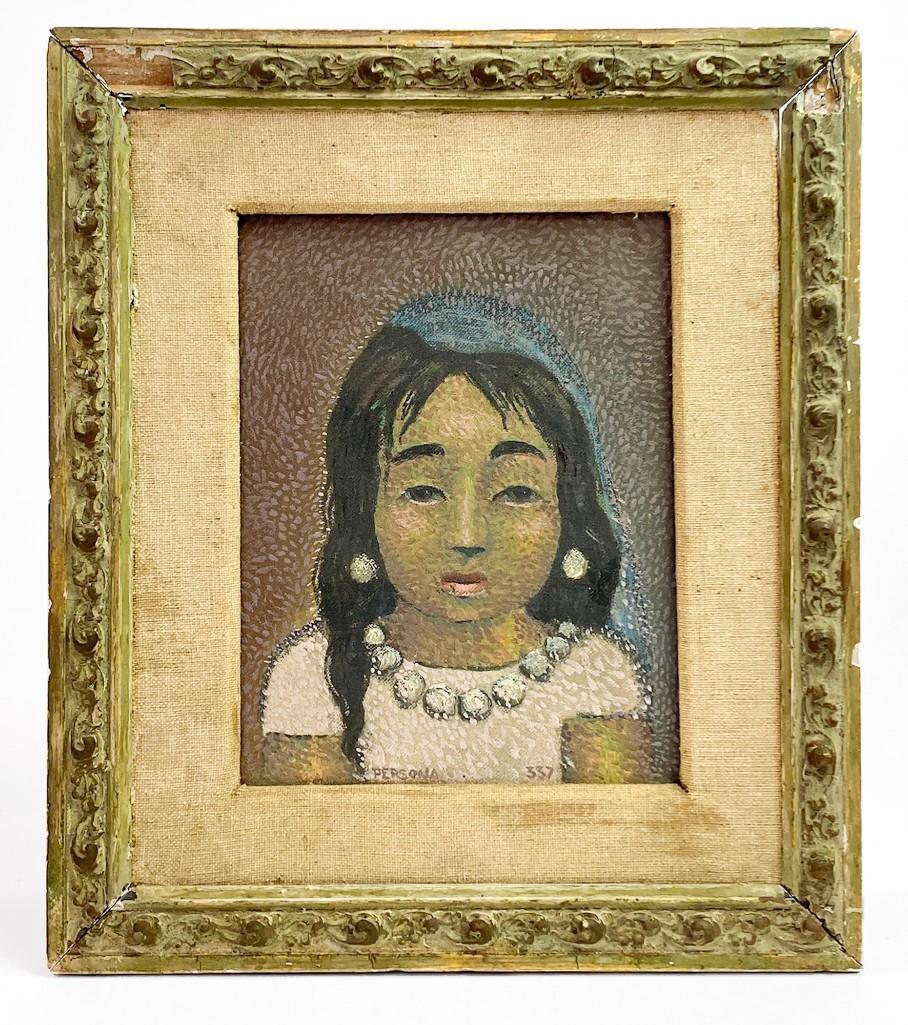 William Persona Original Painting of Girl w/ Necklace (1 of 9)