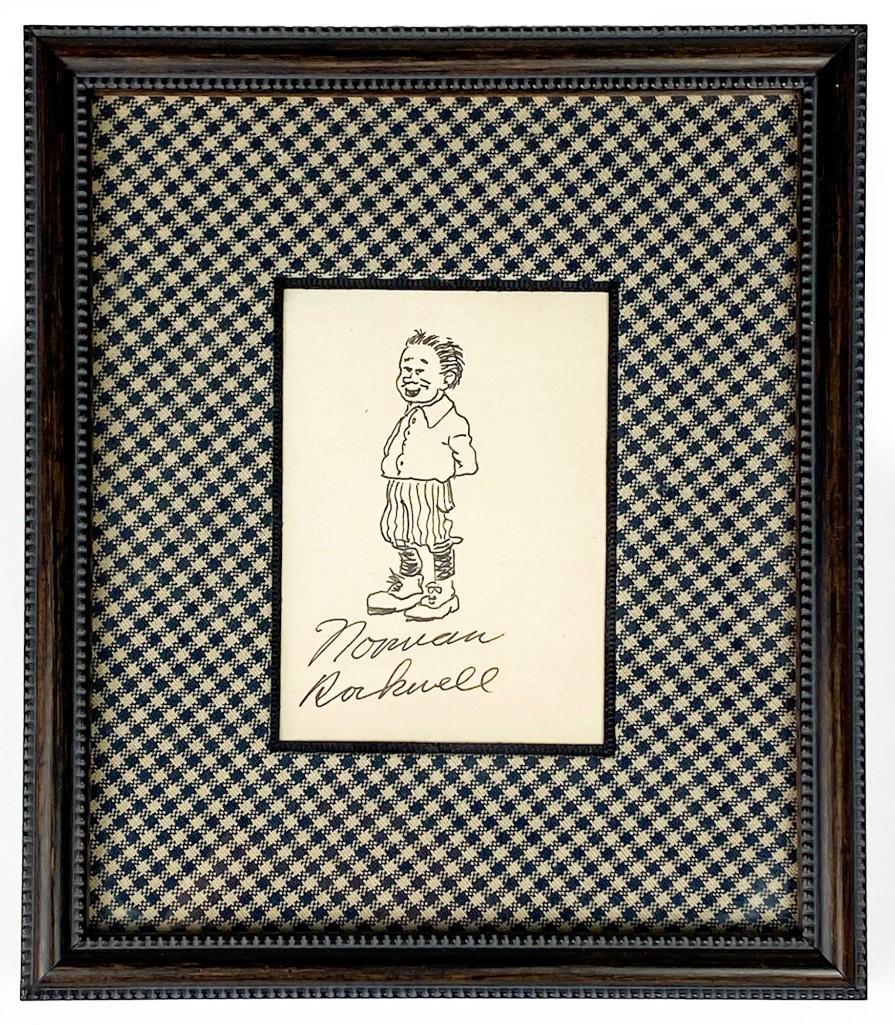 Norman Rockwell (1894-1978) Signed Original Drawing Boy (1 of 3)