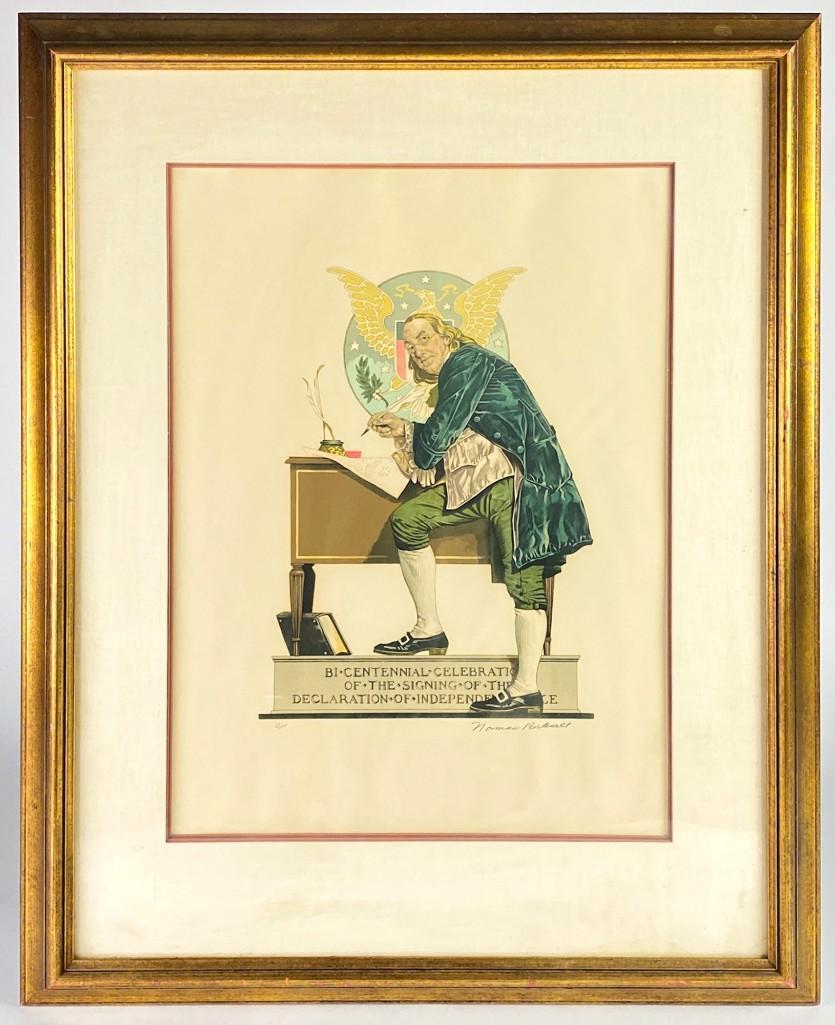 Norman Rockwell (1894-1978) Signed Print AP Franklin (1 of 7)