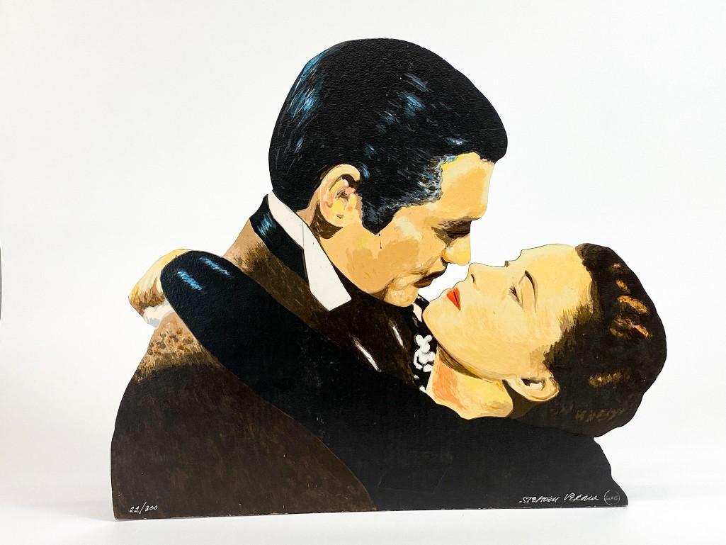Signed Painting of Clark Gable Vivien Leigh Gone w/Wind (1 of 6)