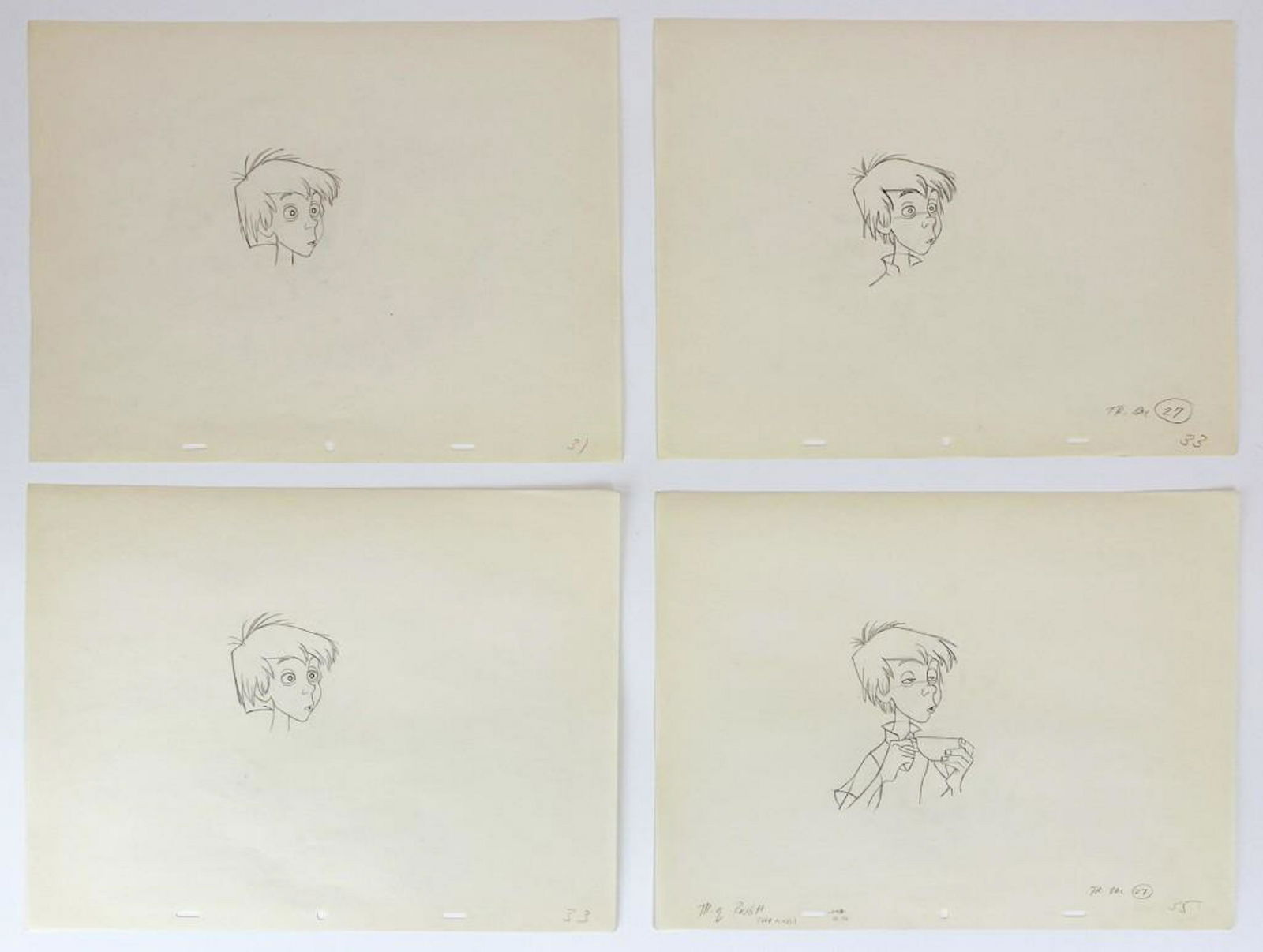 Lot of 4 Original Disney Wart Sword in the Stone Production Drawings (1 of 5)