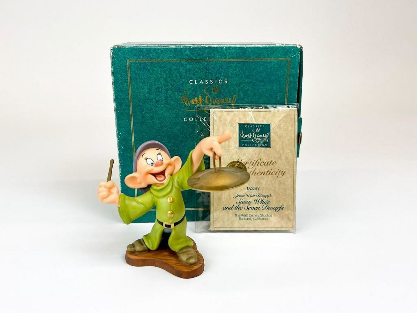 WDCC Disney Dopey Snow White Dwarf Figure w/ Box & COA (1 of 8)