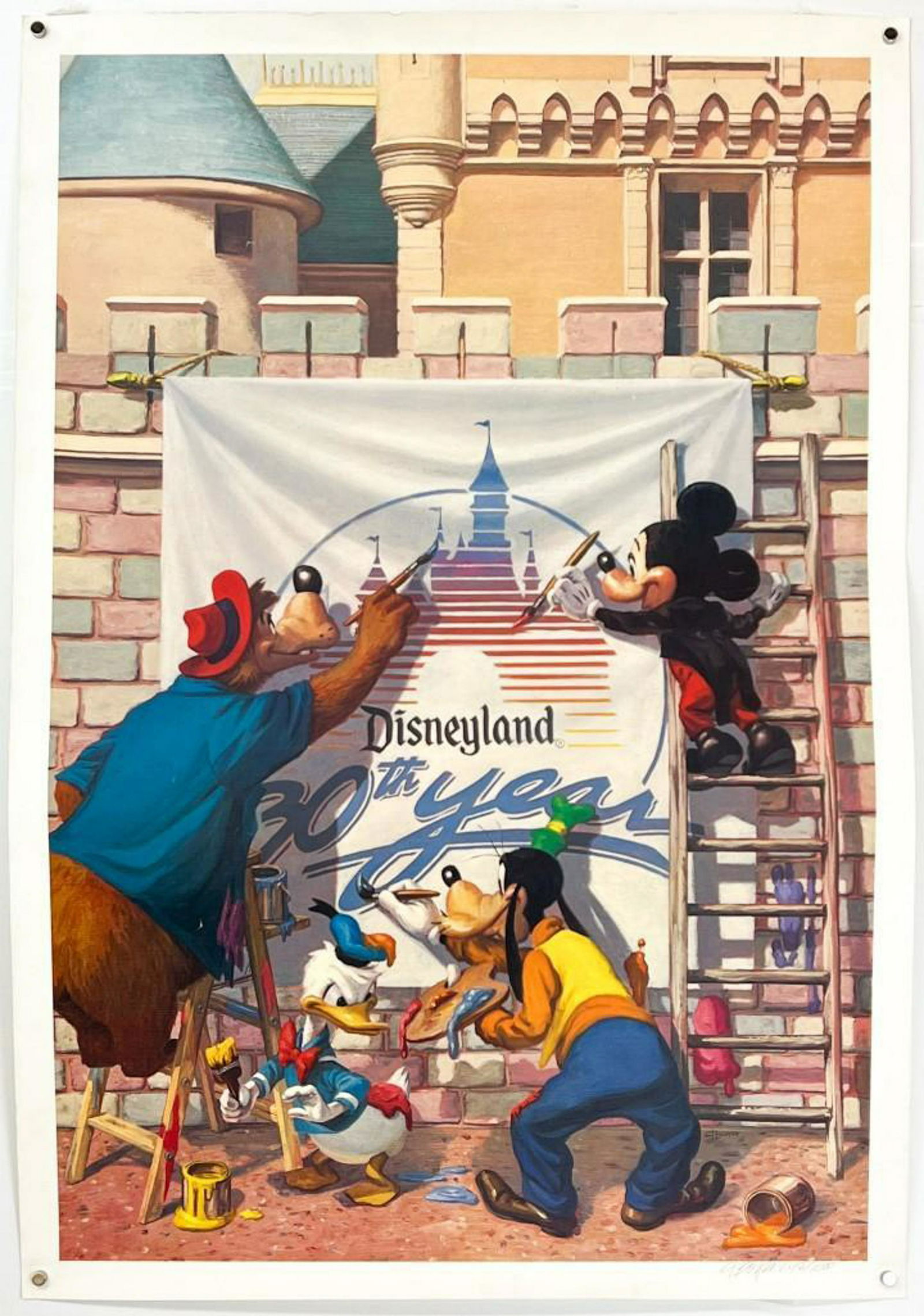Charles Boyer Signed Lithograph 248/1000 30th Year Disneyland (1 of 8)