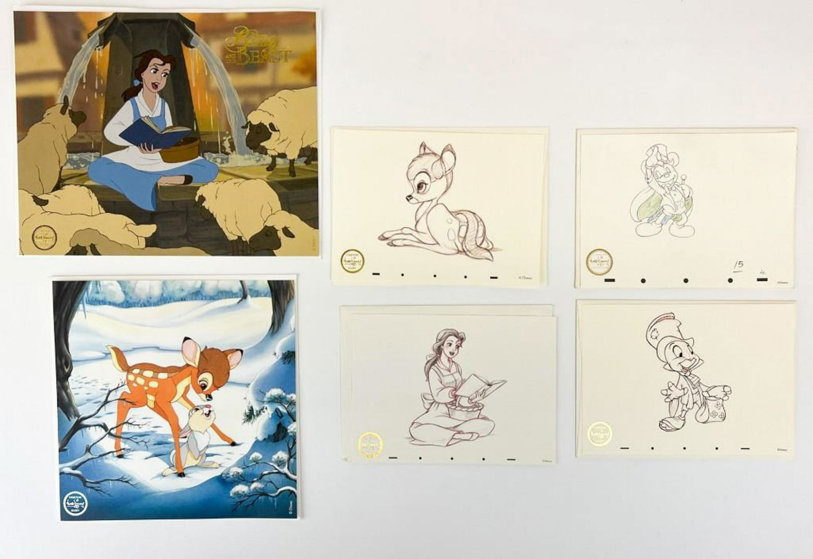 Lot of 7 Walt Disney Collectors Society Lithographs (1 of 8)