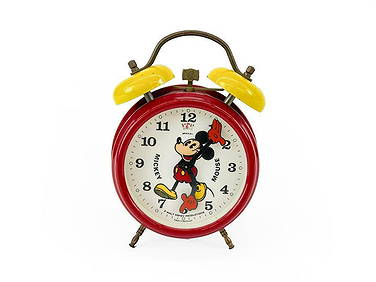 Vintage Walt Disney Mickey Mouse Wind Up Alarm Clock Made in Germany (1 of 12)