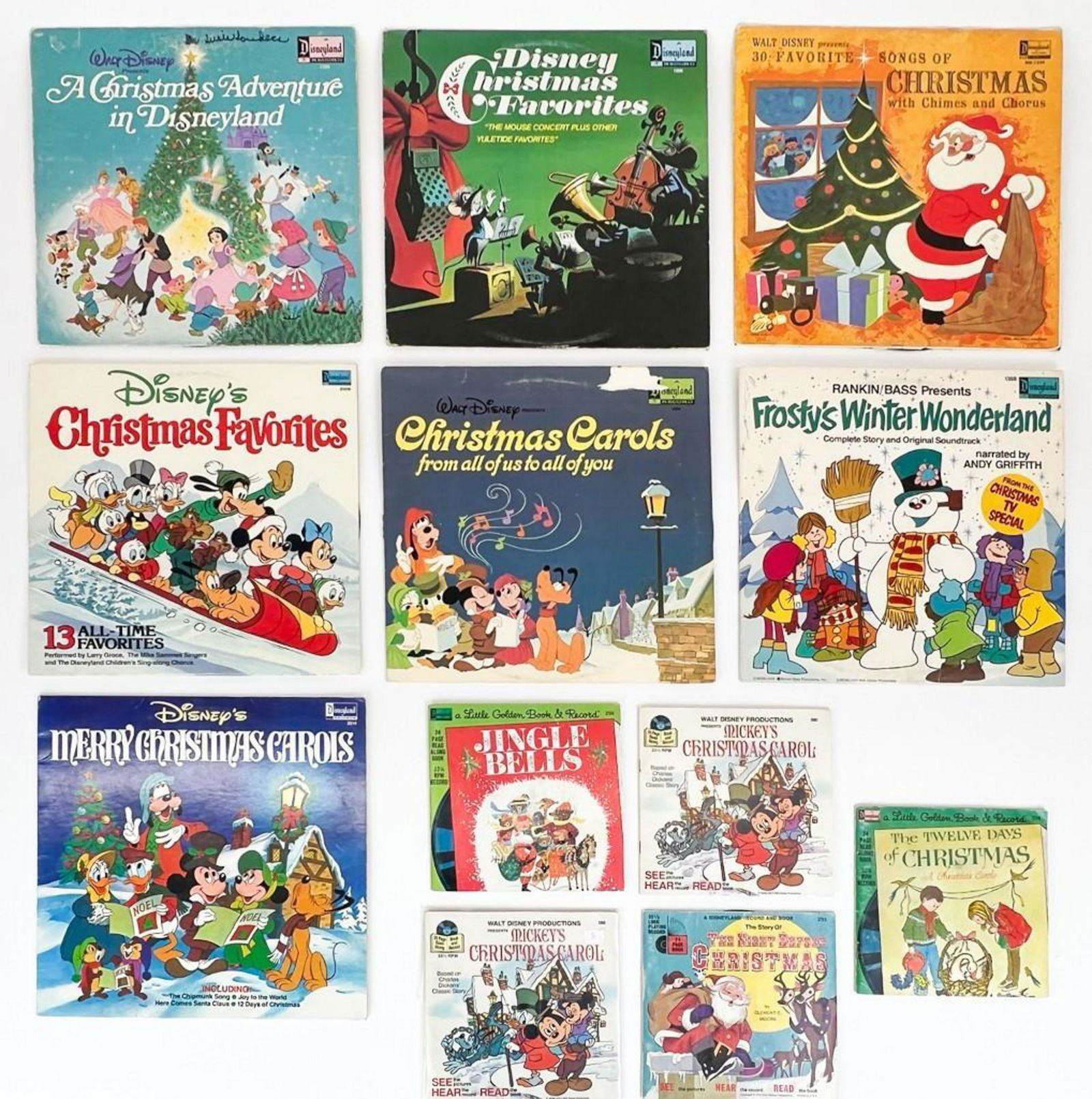 Lot of 12 Vintage Disney Christmas Records (1 of 14)