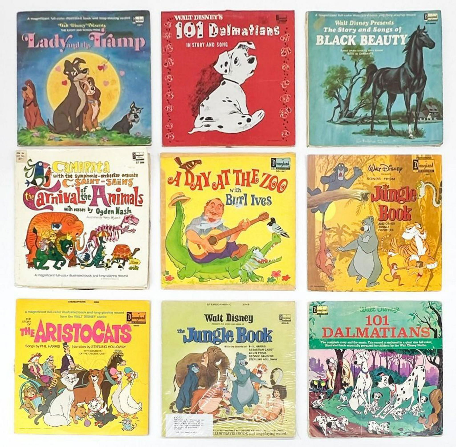 Lot of 9 Vintage Disney Animals Records (1 of 11)