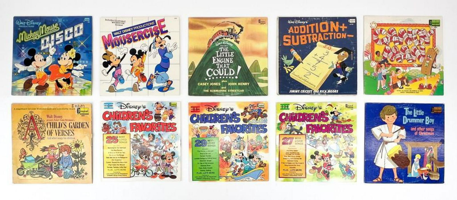 Lot of 10 Vintage Assorted Disney Records (1 of 7)