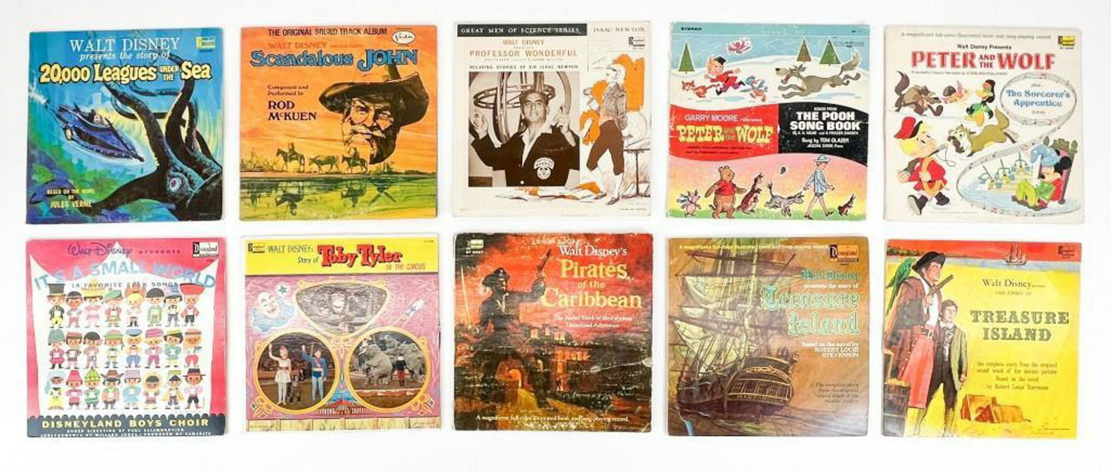 Lot of 10 Vintage Assorted Disney Records (1 of 7)