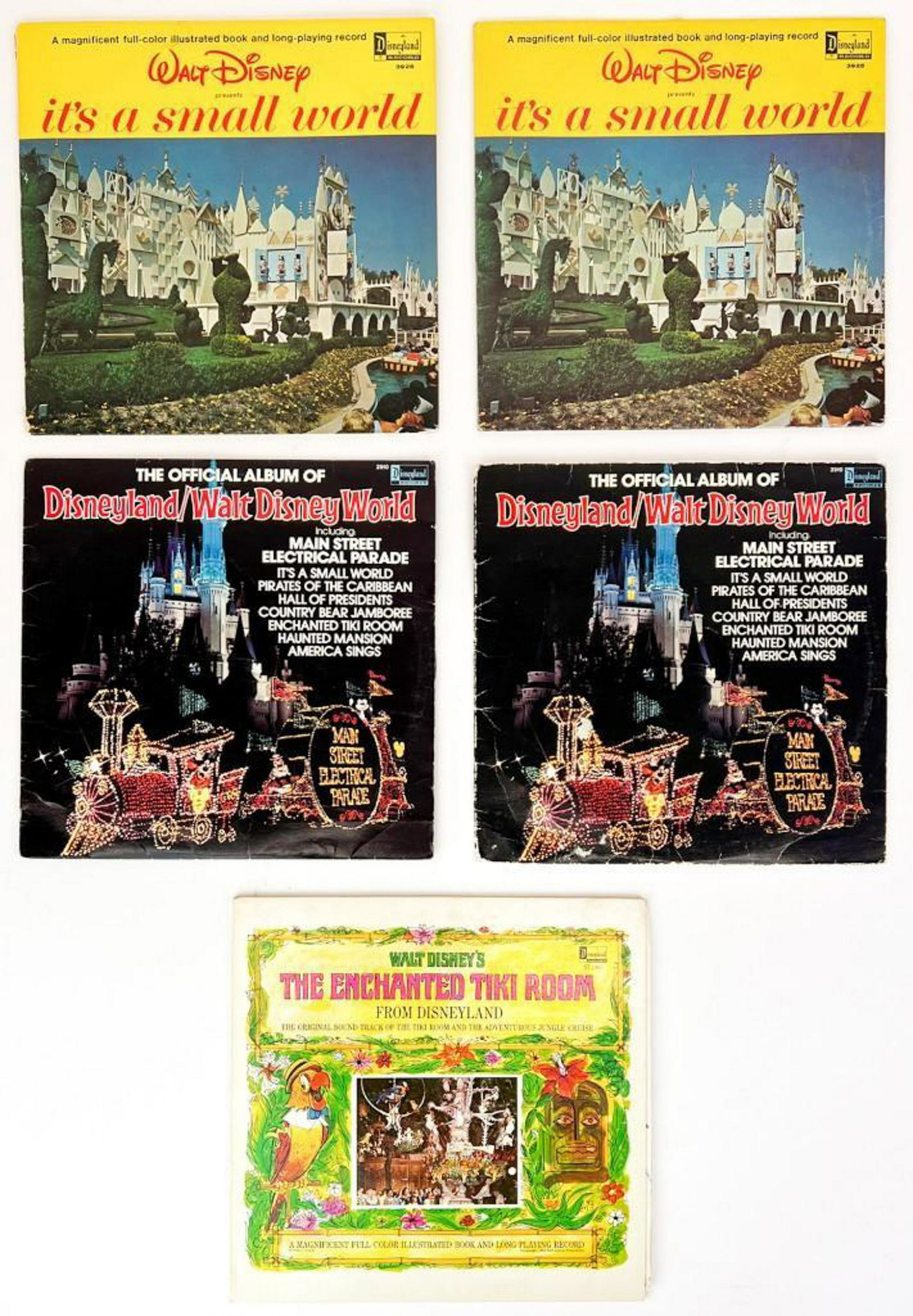 Lot of 5 Vintage Disneyland Related Records: Lot of 5 Vintage Disneyland Related Records. As- is, untested. Some wear on jackets/record. Combined weight: 6 lbs.