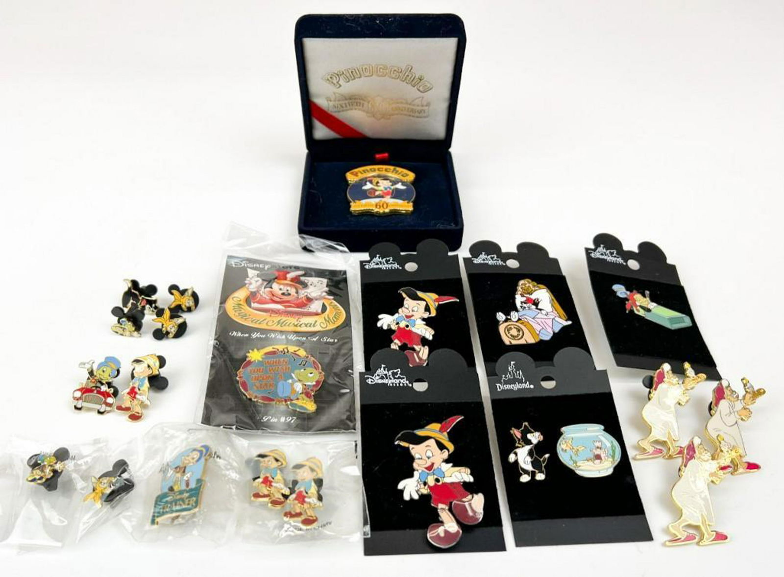 Lot of 21 Assorted Pinocchio Disney Enamel Pins (1 of 13)