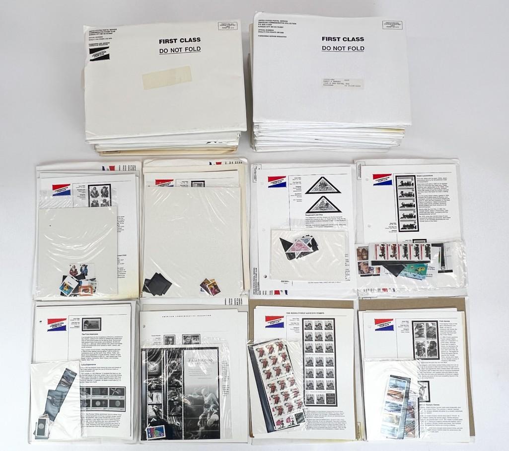 Large Lot of USPS American Commemorative Stamp Club Stamps (1 of 10)